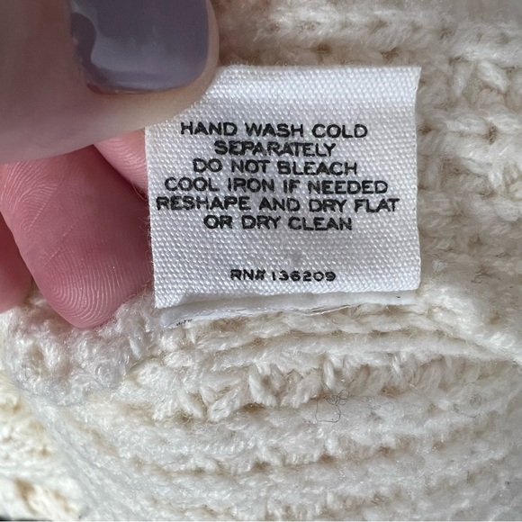 Hatch Maternity Merino Wool Waffle Turtleneck in Cream size XS - Picture 8 of 8